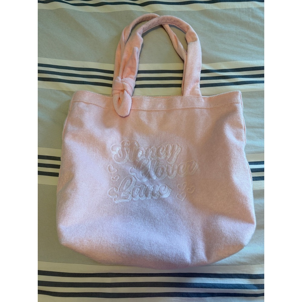 Stoney Clover Lane x Target Pink Terry Cloth Embroidered Tote‎ Bag Shoulder Bag